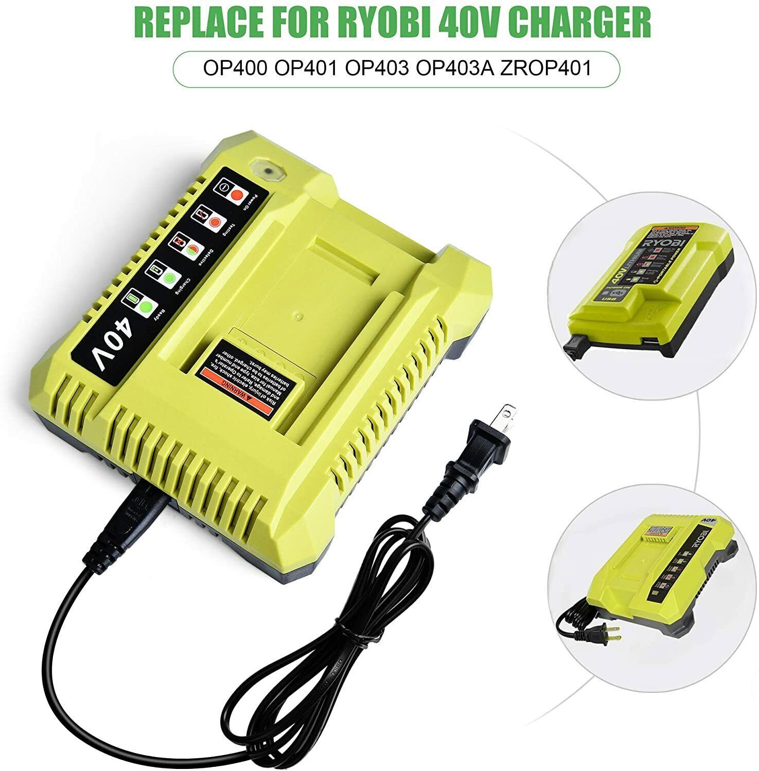 1-4PACK For Ryobi 40 Volt Battery High Capacity Lithium lot OP4050 OP40602 8.0Ah