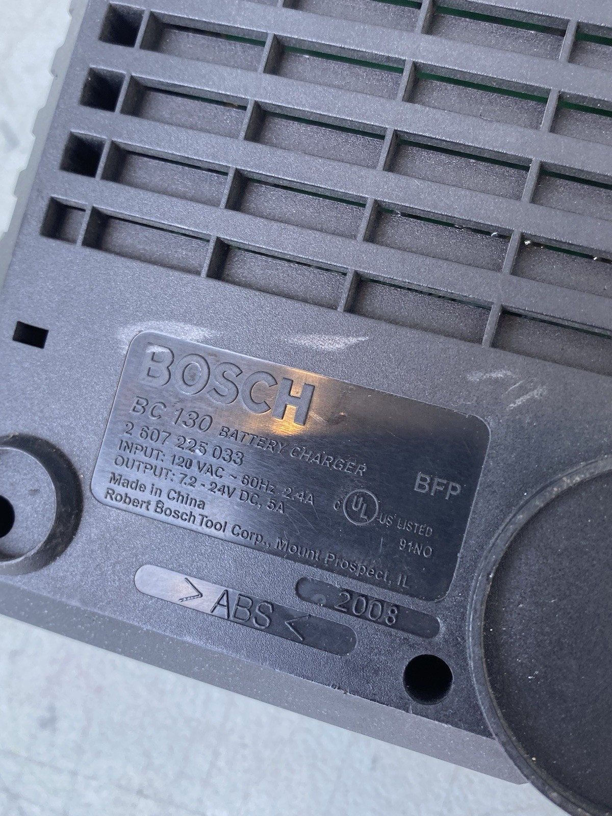 Bosch Genuine BC130 Battery Charger 7.2V – 24V, 5A