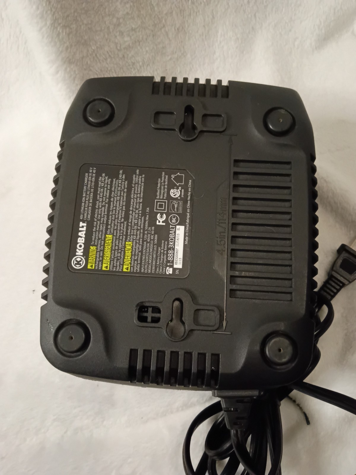 Kobalt 24V Max Power Tool Battery Charger OEM Tested (KRC 2445-03)