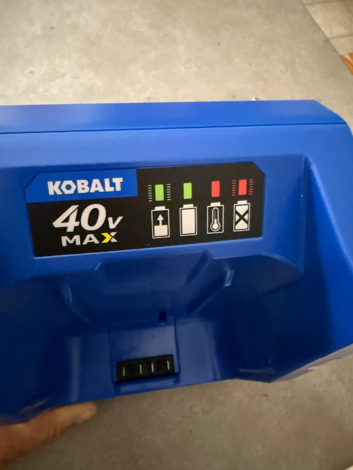 NEW- Kobalt 40 Volt MAX Lithium-Ion Battery Charger – Charger Only