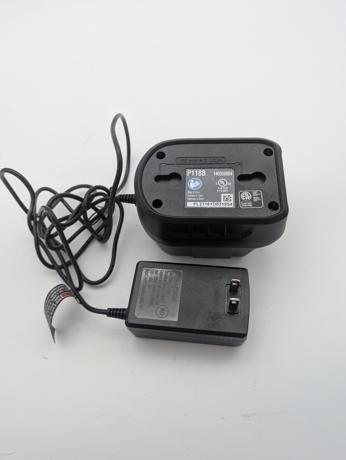 Ryobi 18V ONE+ P118B Lithium-Ion Battery Charger – Works *Battery Not Included*