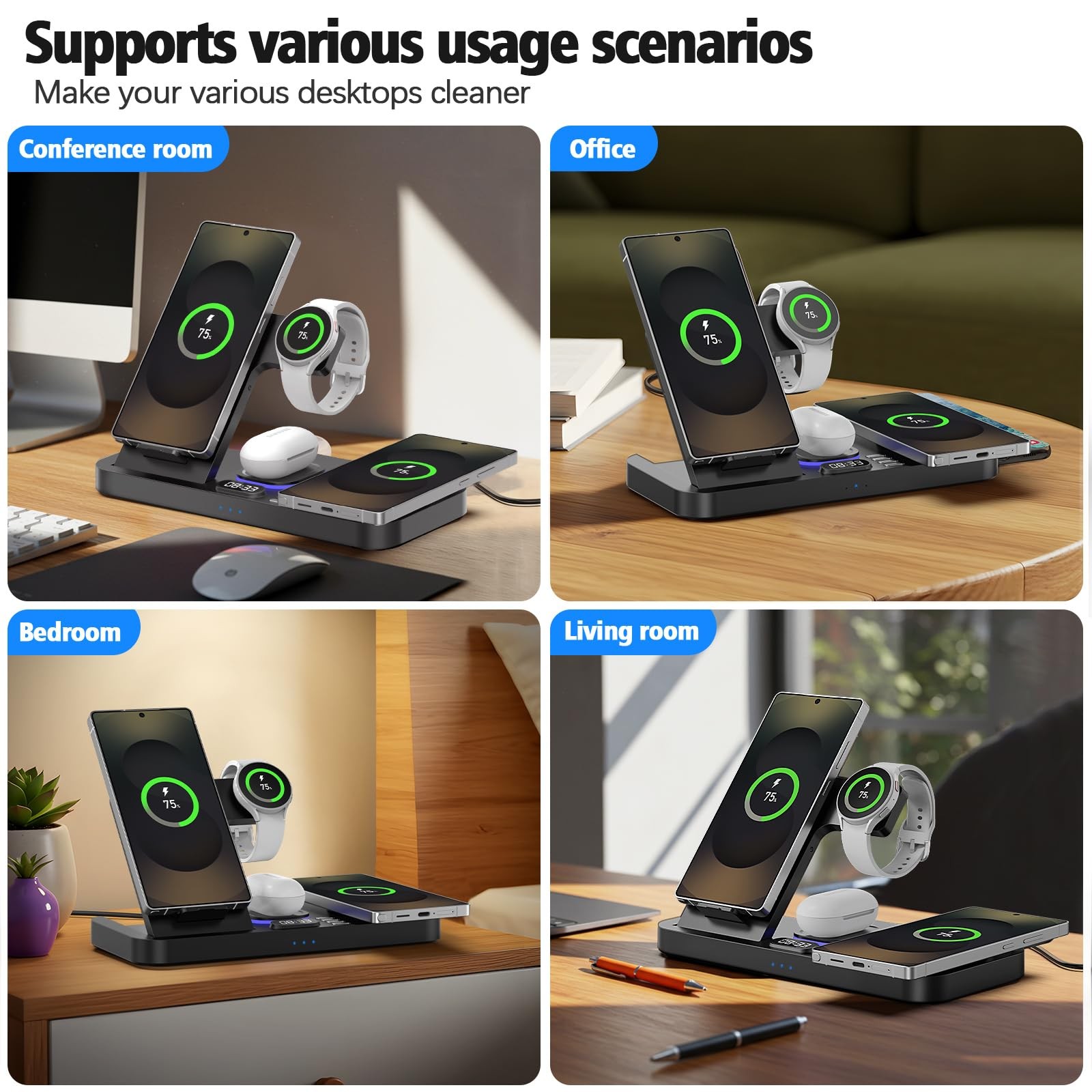 Yijyi Magnetic Wireless Charger For Samsung 6 In 1 For Samsung Charging