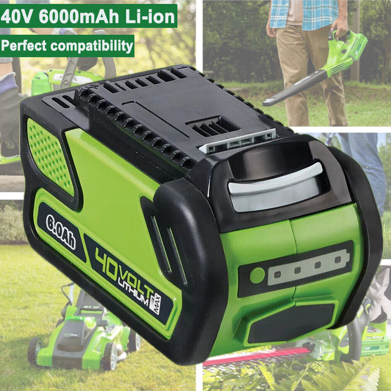 40V For Greenworks G-MAX Lithium Battery 29472 29462 29252 20202 40 Volt 6000mAh