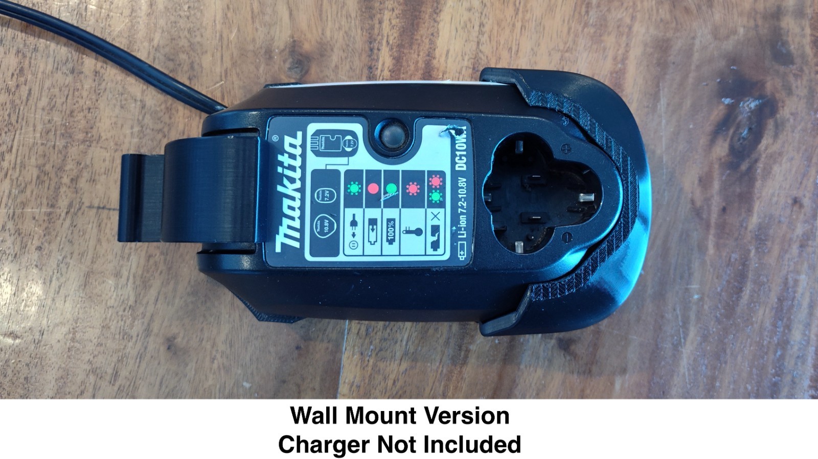 Wall or Packout Mount for Makita DC10WA Charger, **Charger Not Included**