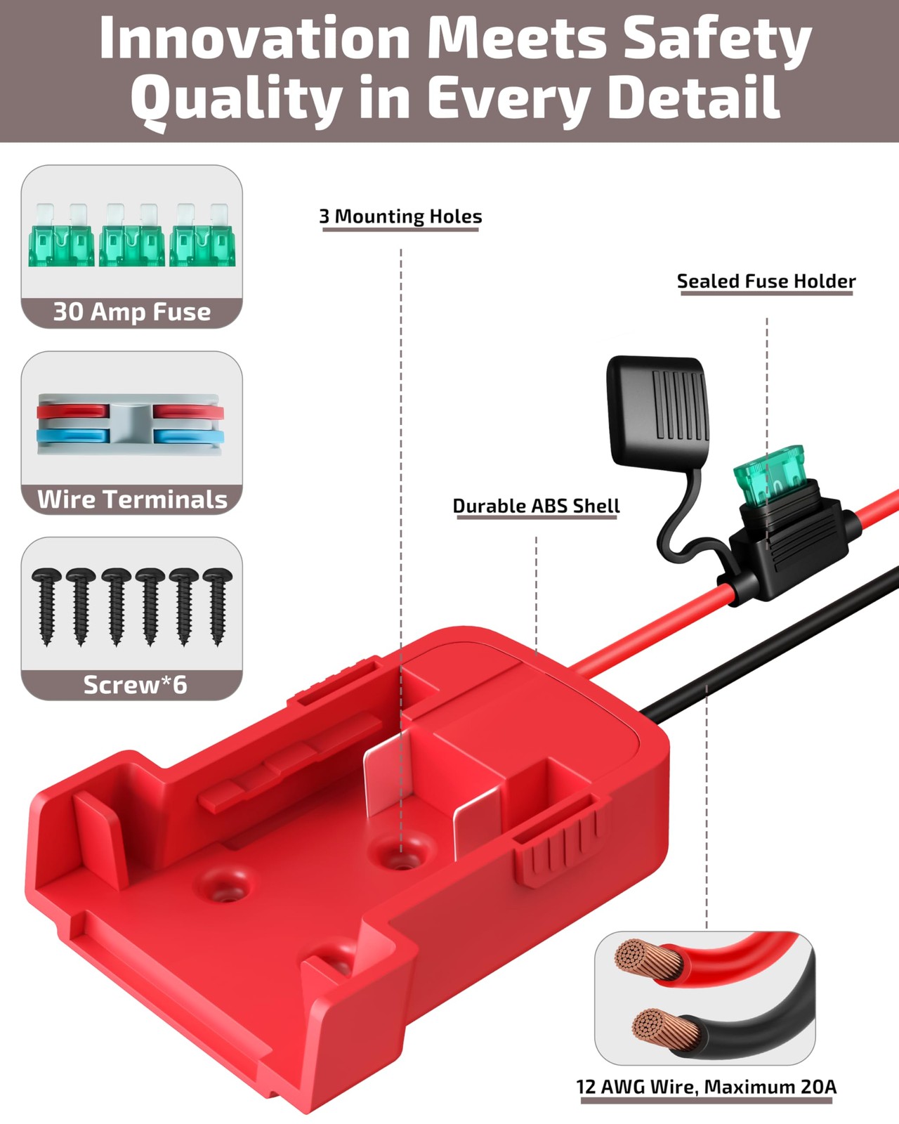 2-Pack 18V for Milwaukee M18 Battery Adapter Power Wheels 2-Pack, Red