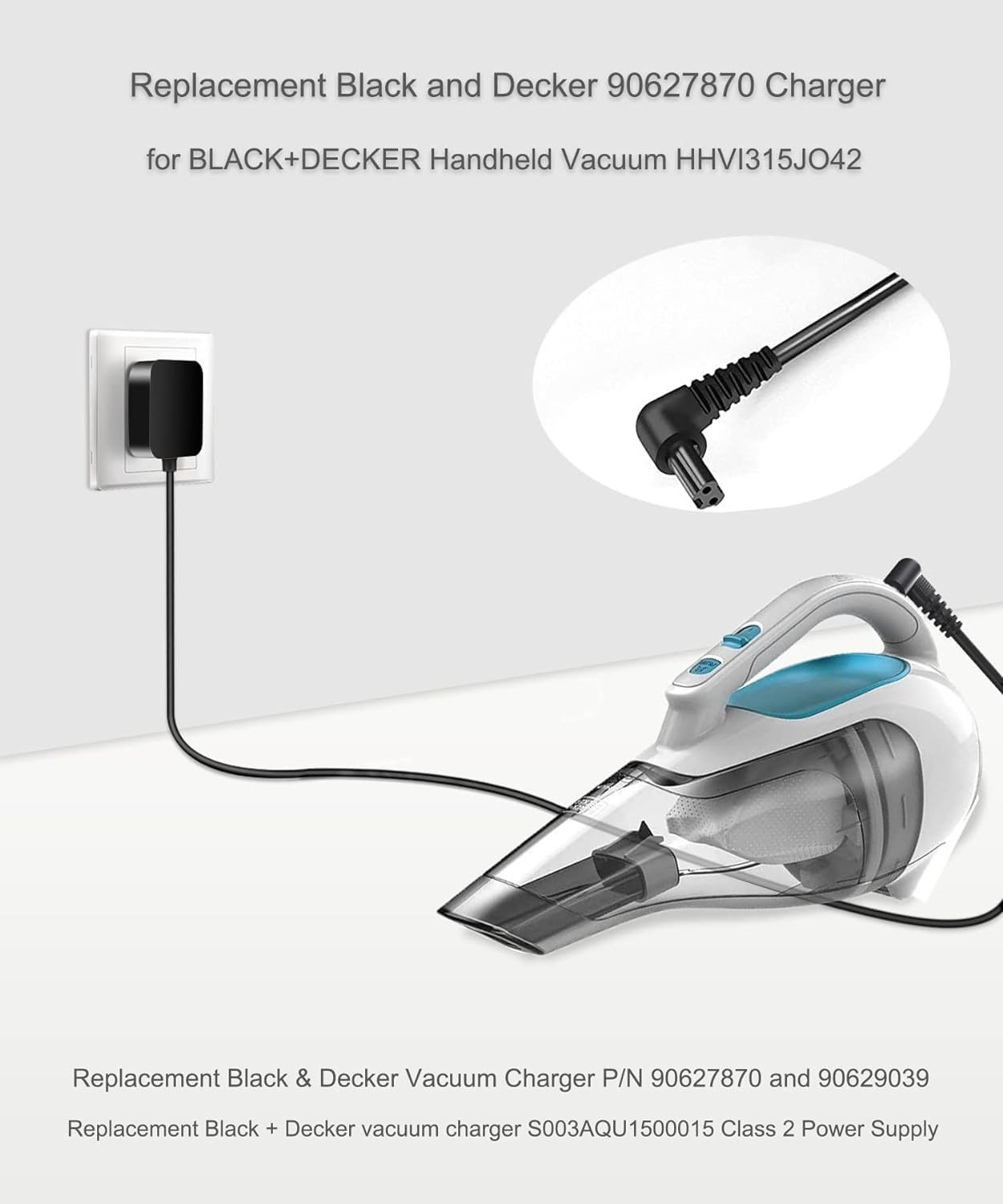 SKKSource AC Adapter Charger for Black and Decker Floor Sweeper