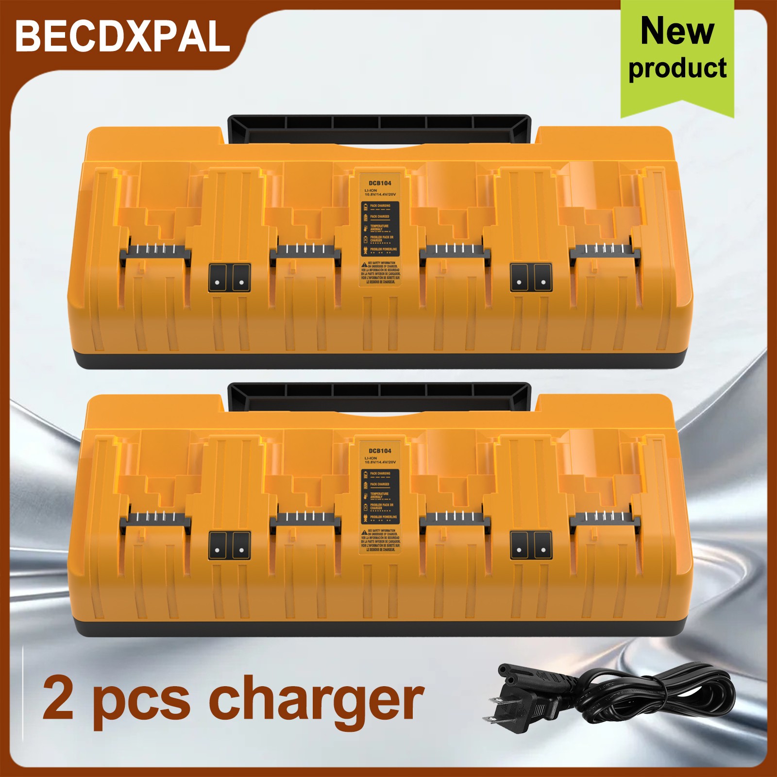 4 Port Fast Rapid Charging DCB104 12V 20V For Dewalt Battery Charger Station
