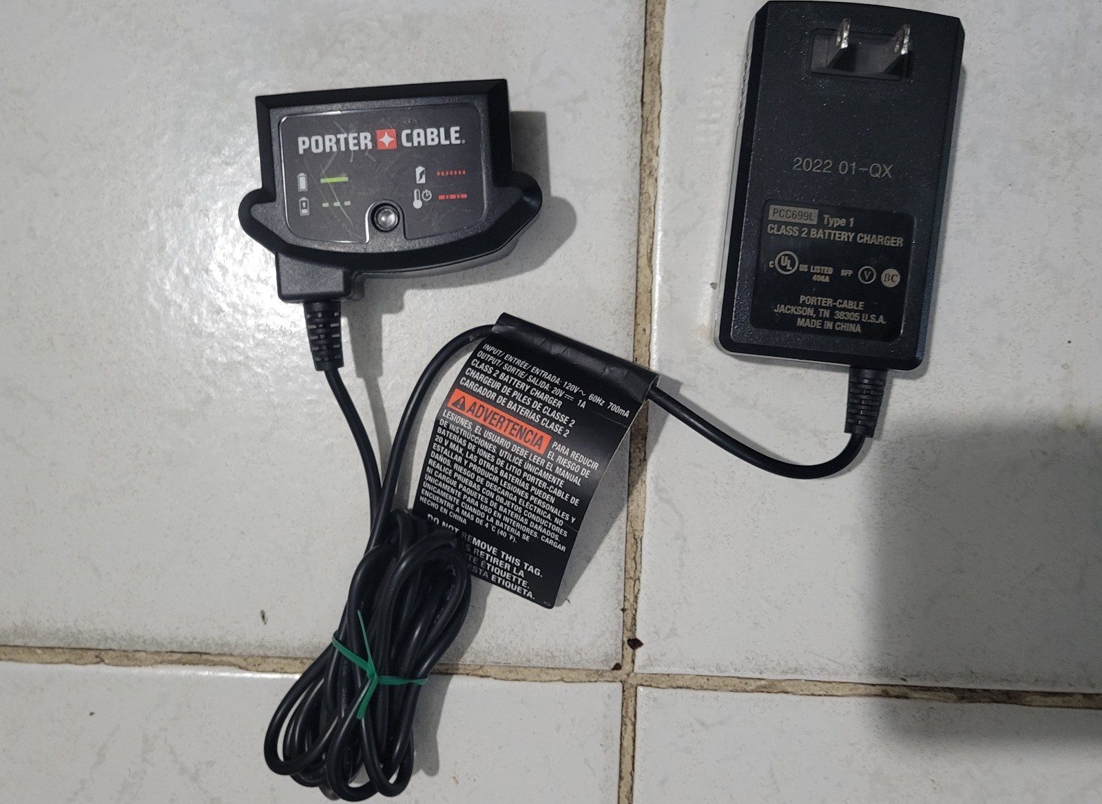 OEM Porter Cable 20V lithium-ion Battery Charger PCC699L Power Tool PCC