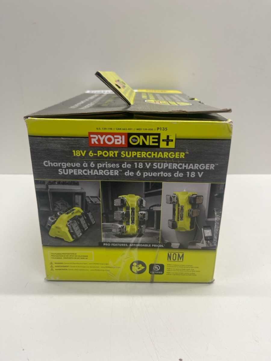 Ryobi P135 18V Battery Supercharger *in original box* (P03067146)