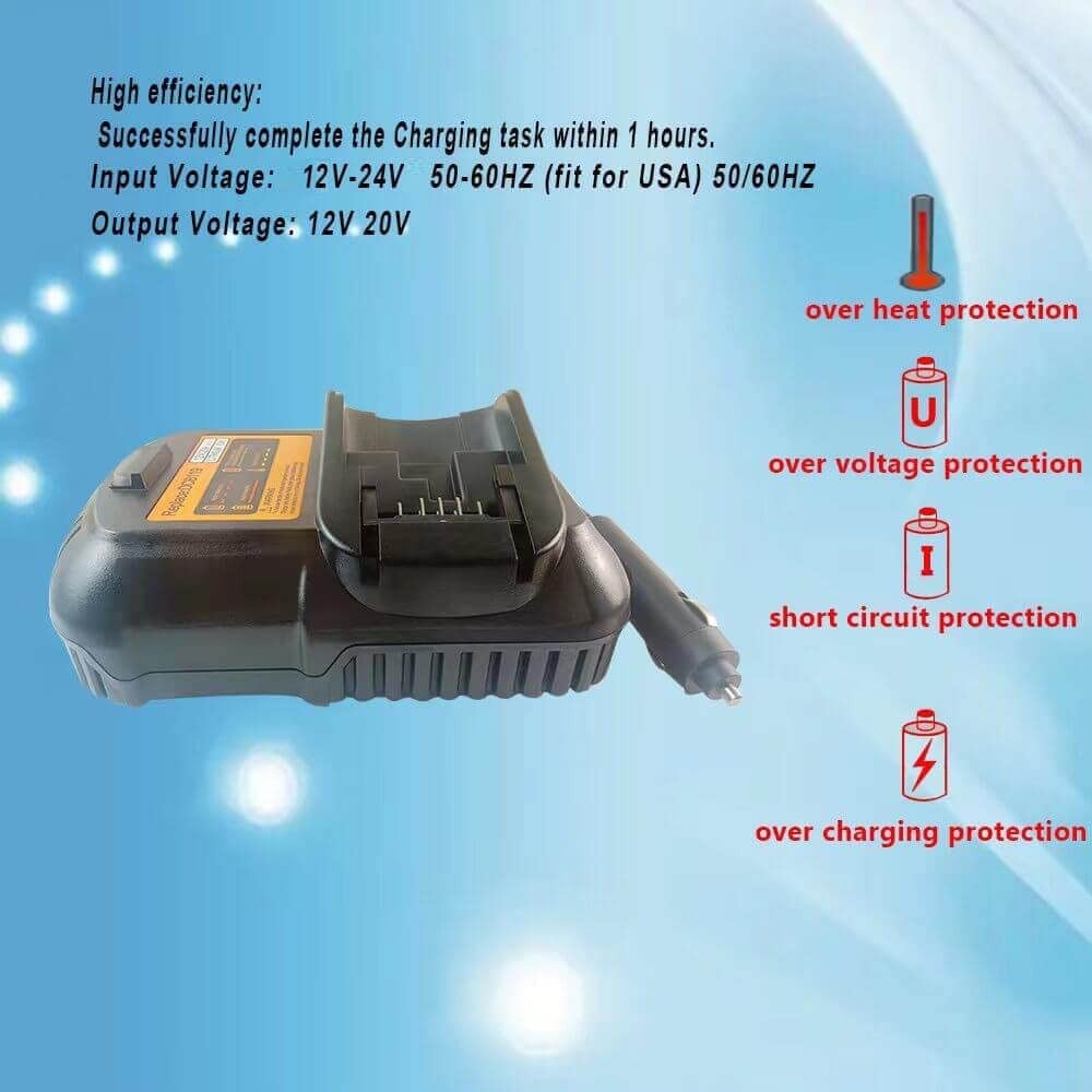Anoitd Dcb119 Car Battery Charger For Dewalt 12V/20V Max Chargefor Dcb201