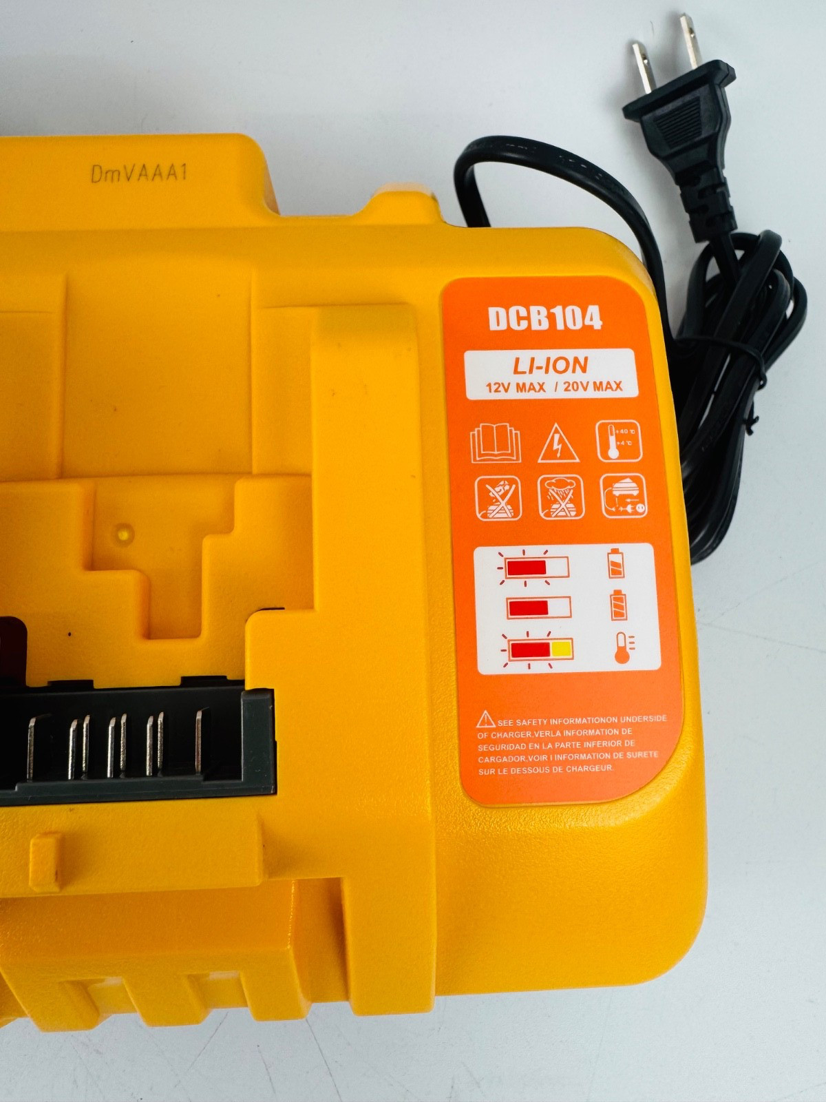 Replacement for Dewalt 20V Battery Charger Station DCB104 Battery Charger Kit wi