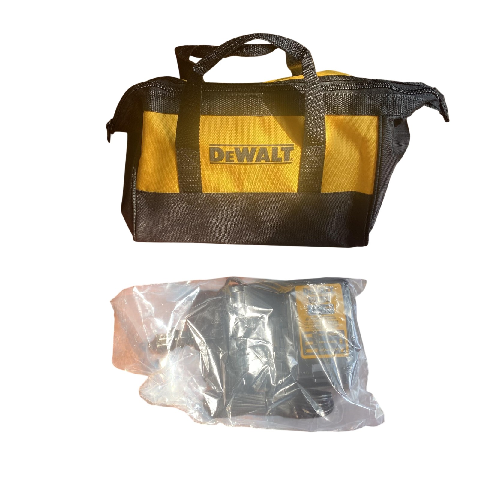 DEWALT Battery Charger 12V 20V MAX Lithium Ion With Tool Bag DCB112 Yellow