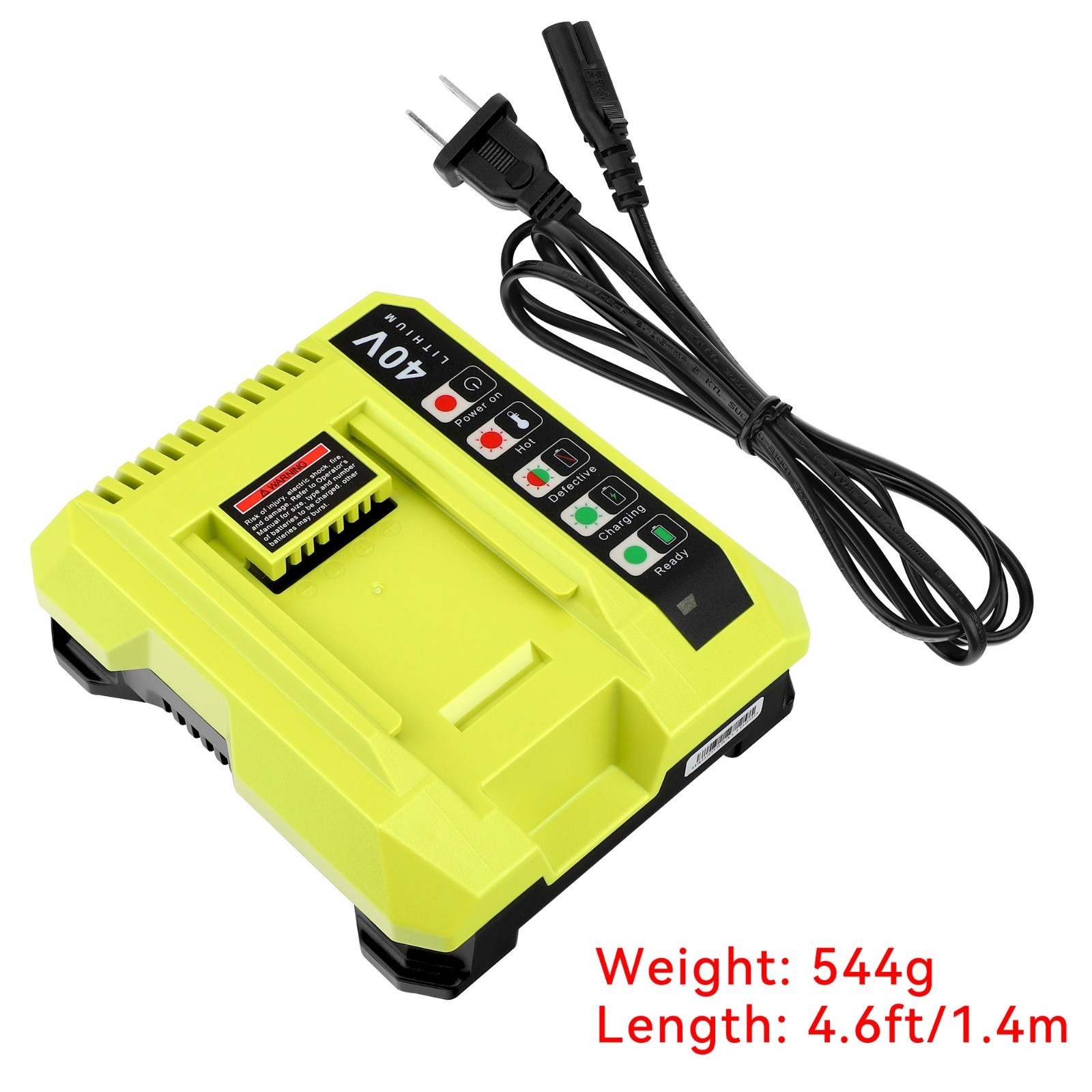 Rapid Battery Charger for Ryobi 40V Battery OP4050A OP4015 OP4026 OP4030 OP4040