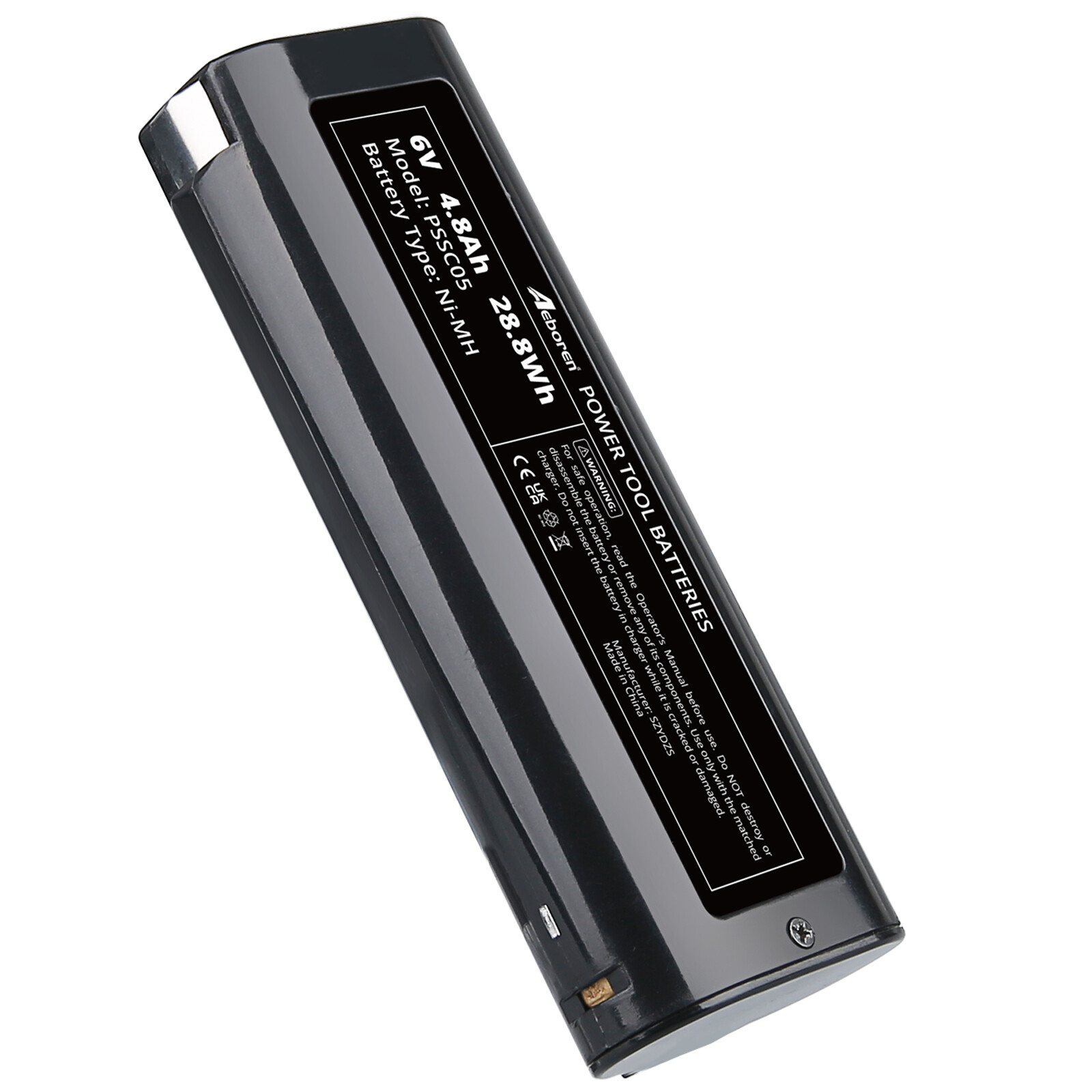 NEW Paslode 404717 6Volt 4800mAh Battery Oval Ni-Cd Rechargeable Battery – Black
