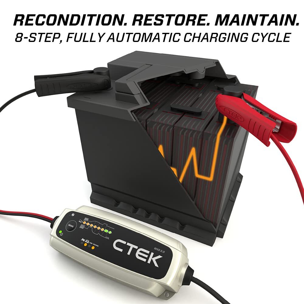 CTEK MXS 5.0 Battery Charger Fully Automatic 12V Lead Acid AGM Waterproof