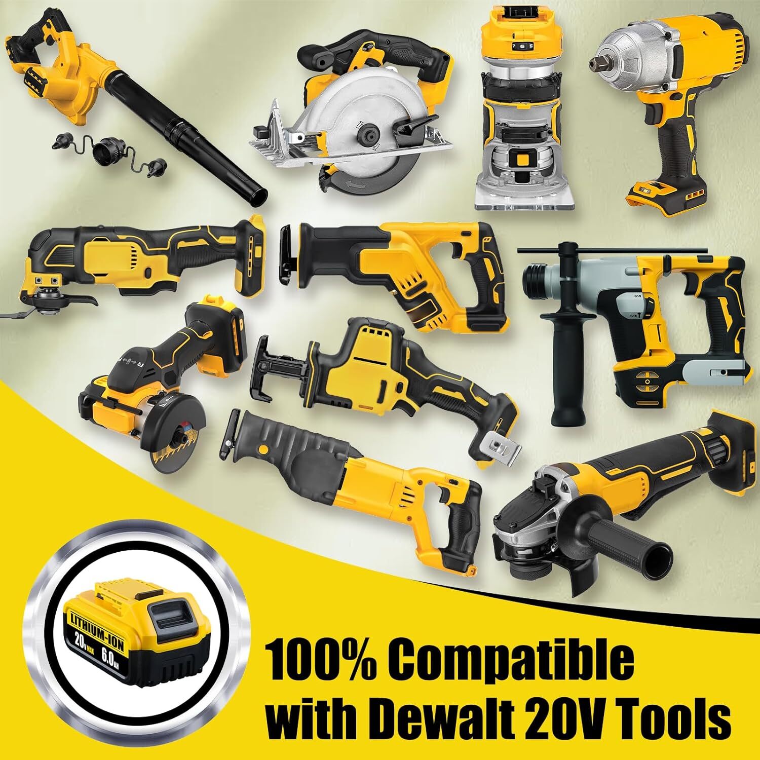 4Pack 8.0Ah for Dewalt 20 Volt Max Battery 20V Lithium-ion DCB201 DCB200 8Ah