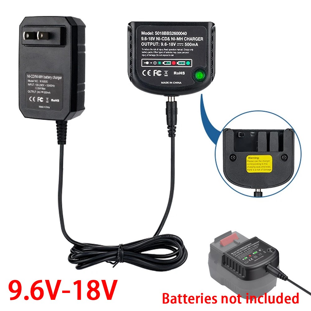 9.6V-18V Charger for Black and Decker 18V Battery Charger NiCad & NiMh Battery