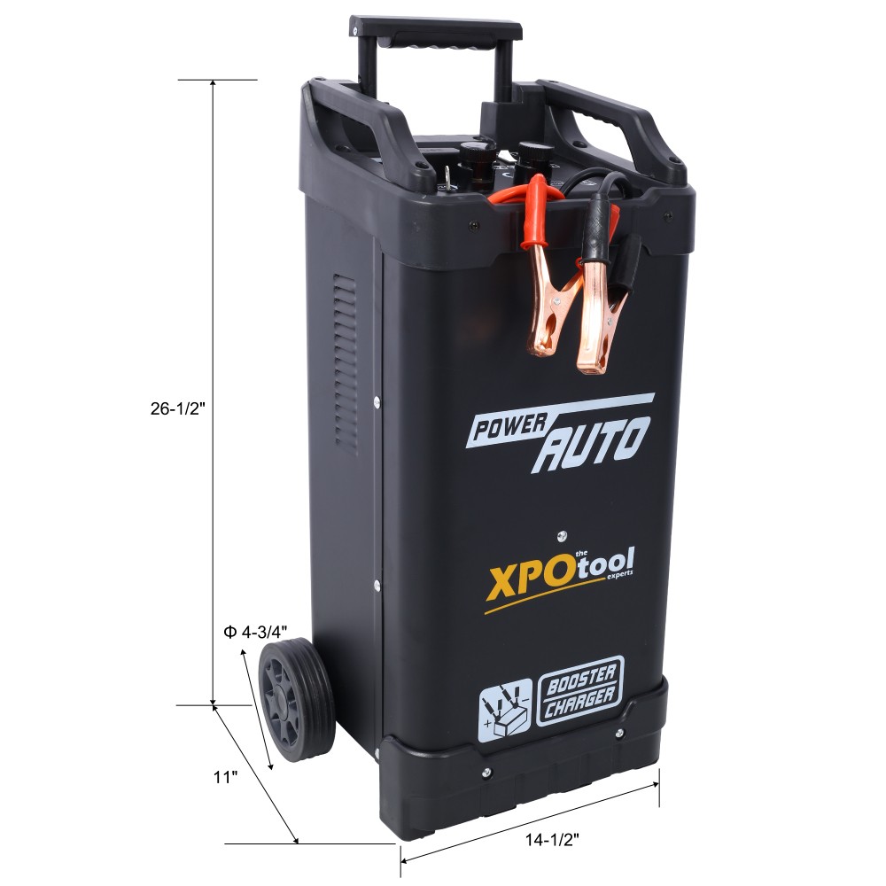 12V 24V Battery Charger Maintainer Jump Starter w/ Steel Case, Heavy-Duty 300A