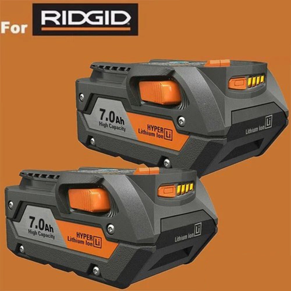 2X 7AH for Ridgid R840085 Lithium Battery for Ridgid 18Volt R840087 Power Tools