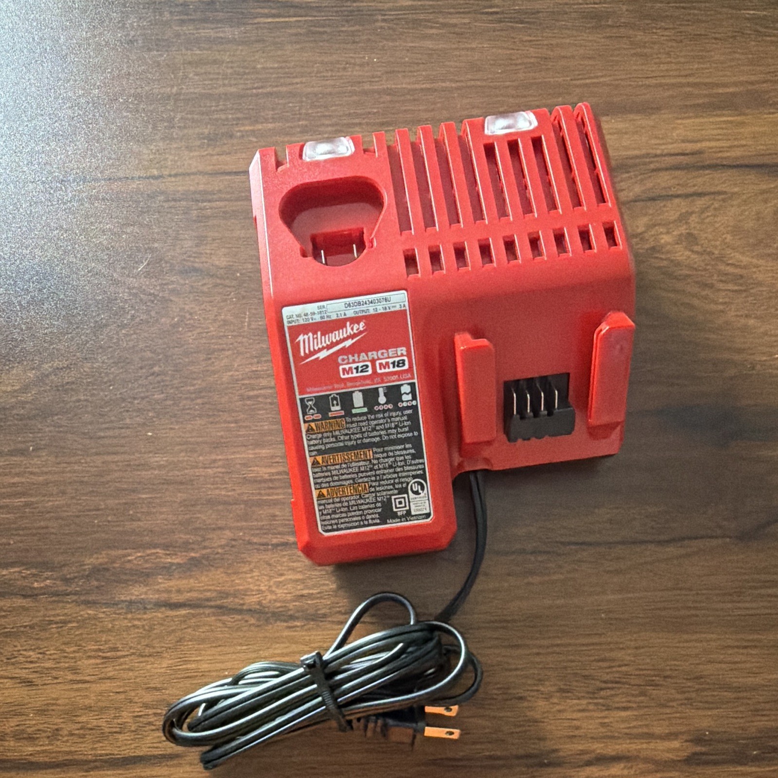 3.0A 18V Fast Charger For Milwaukee For M18 Battery Charger 12 Volt 48-59-1812