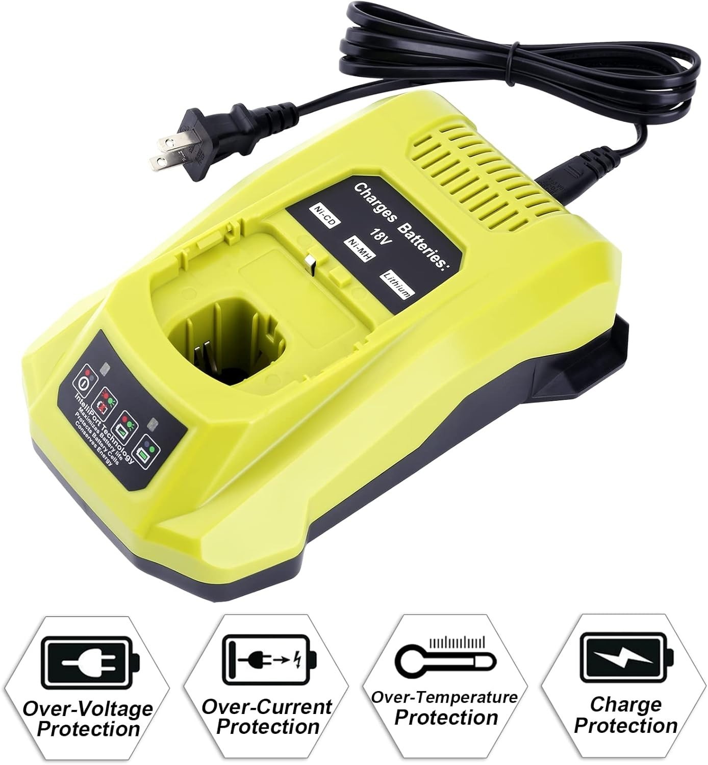 P117 Fast Charger For RYOBI For One+ Plus P108 18V High Capacity Lithium Battery