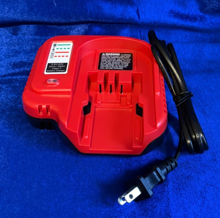 Black & Decker Compatible BDFC240 9.6V 24V Battery Charger- Red