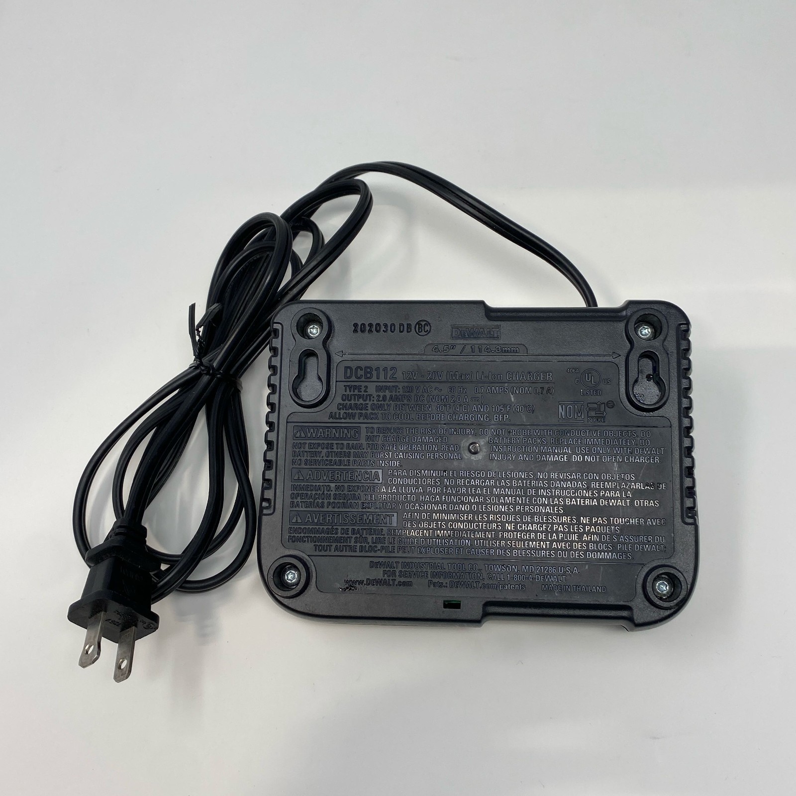 DEWALT DCB112 12V/20V MAX Li-Ion Battery Charger Black/Yellow