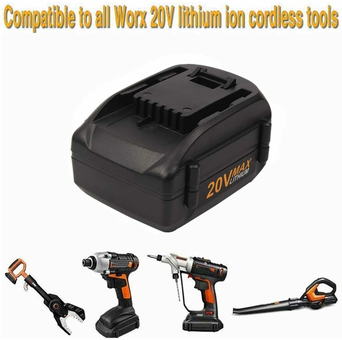 For WORX 20V MAX Extend Lithium 5.0Ah/7.0Ah Battery WA3520 WA3525 WA3575 WG155