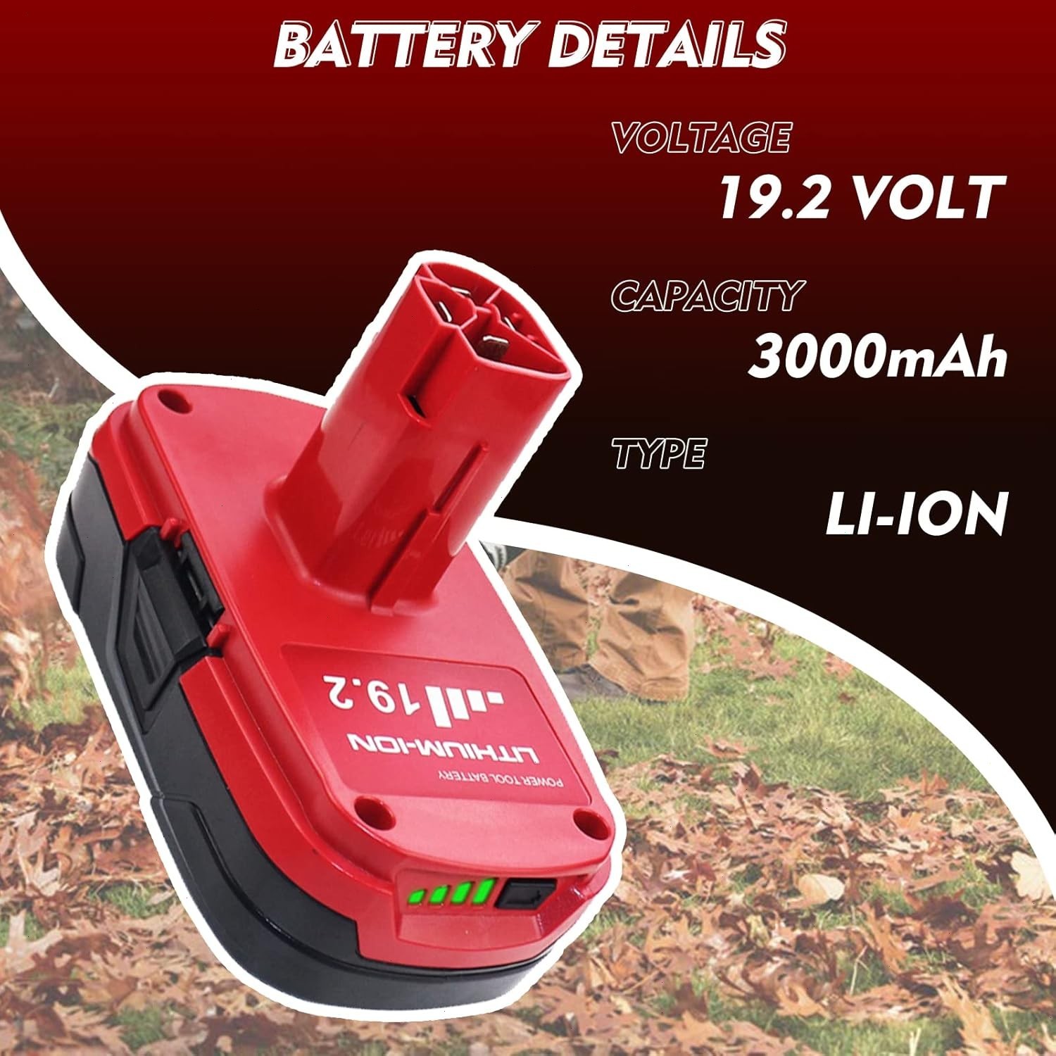 Pack For CRAFTSMAN 19.2 VOLT C3 LITHIUM DIEHARD BATTERY / CHARGER 315.PP2011