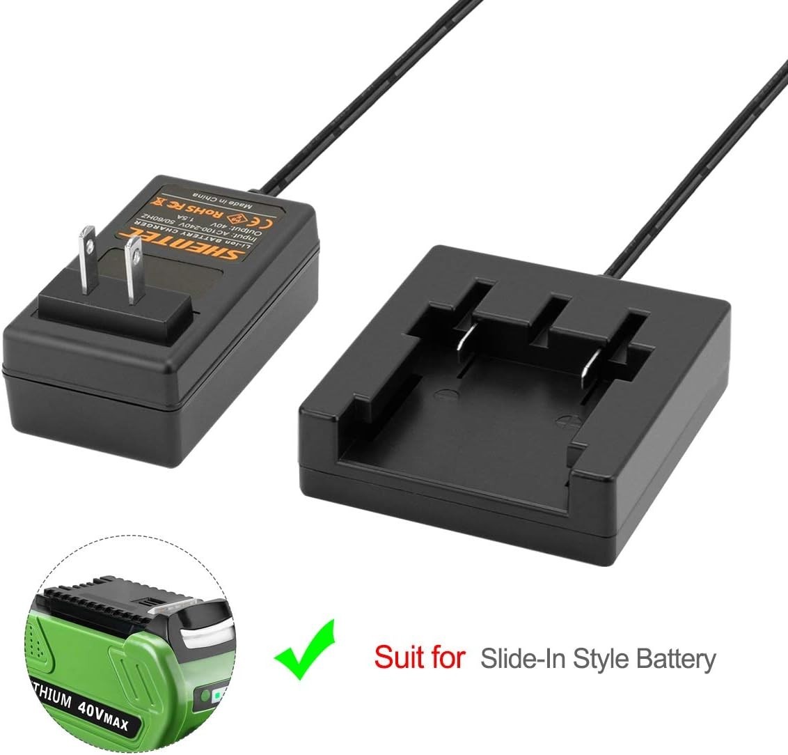 40V Li-ion Charger 29482 Compatible with GreenWorks