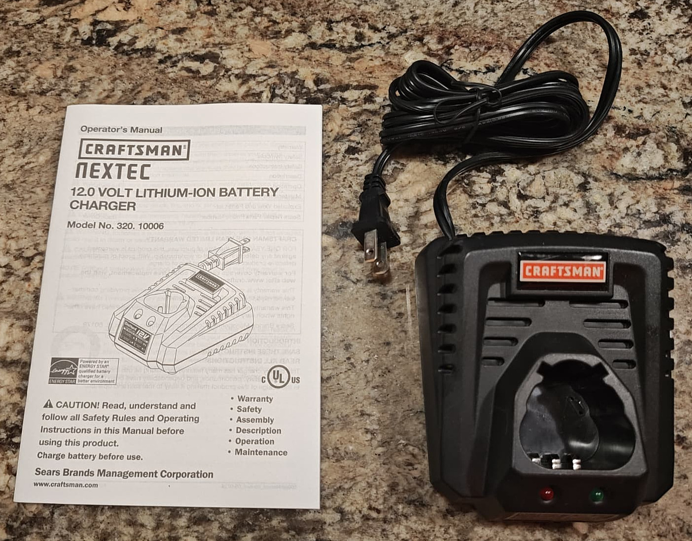 Craftsman Nextec DieHard 12v 30 Min. Quick Battery Charger 320.10006 W Manual