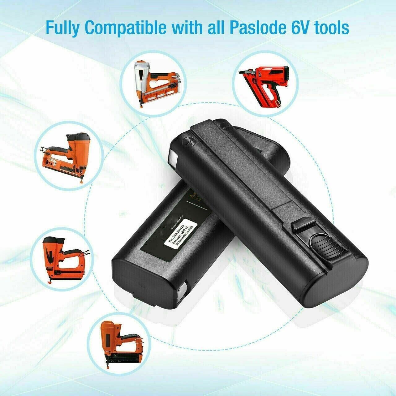 2-PACK 4800mAh For Paslode Impulse 6V 404717 Ni-MH Battery Nailer 900400 900420