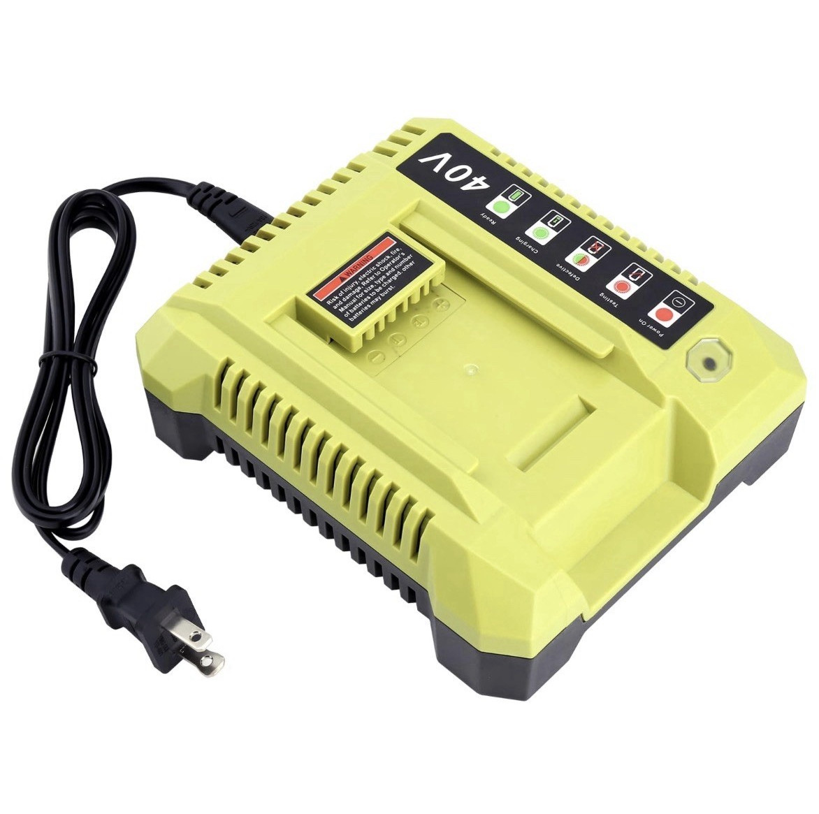 OP401 40V Lithium-Ion Battery Charger, Green, Single Battery Slot