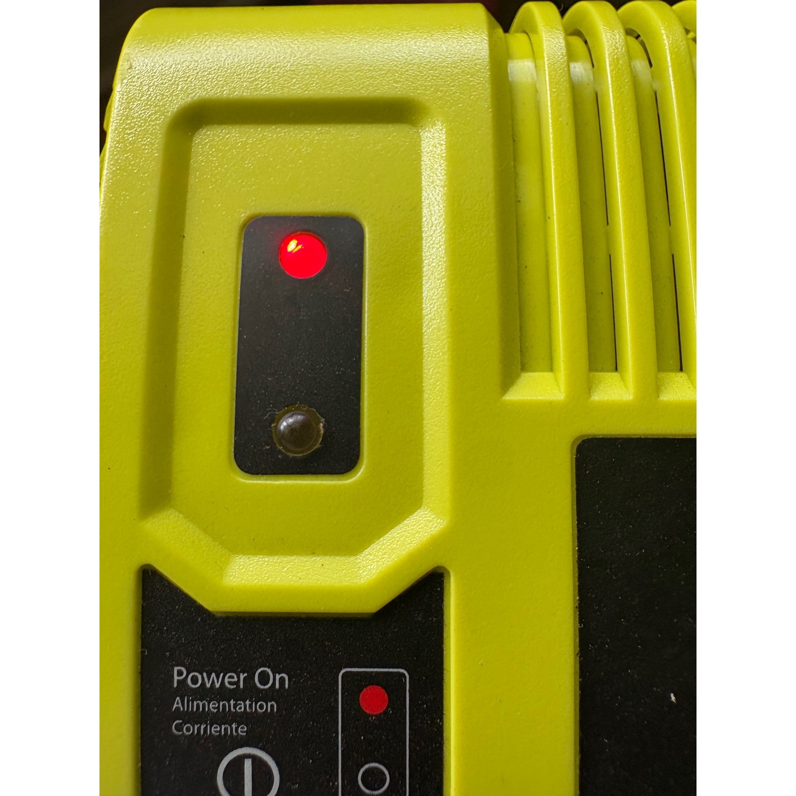 Ryobi OP140 Lithium 24V Battery Charger 140156001 Hyper Green Gray Diagnostic