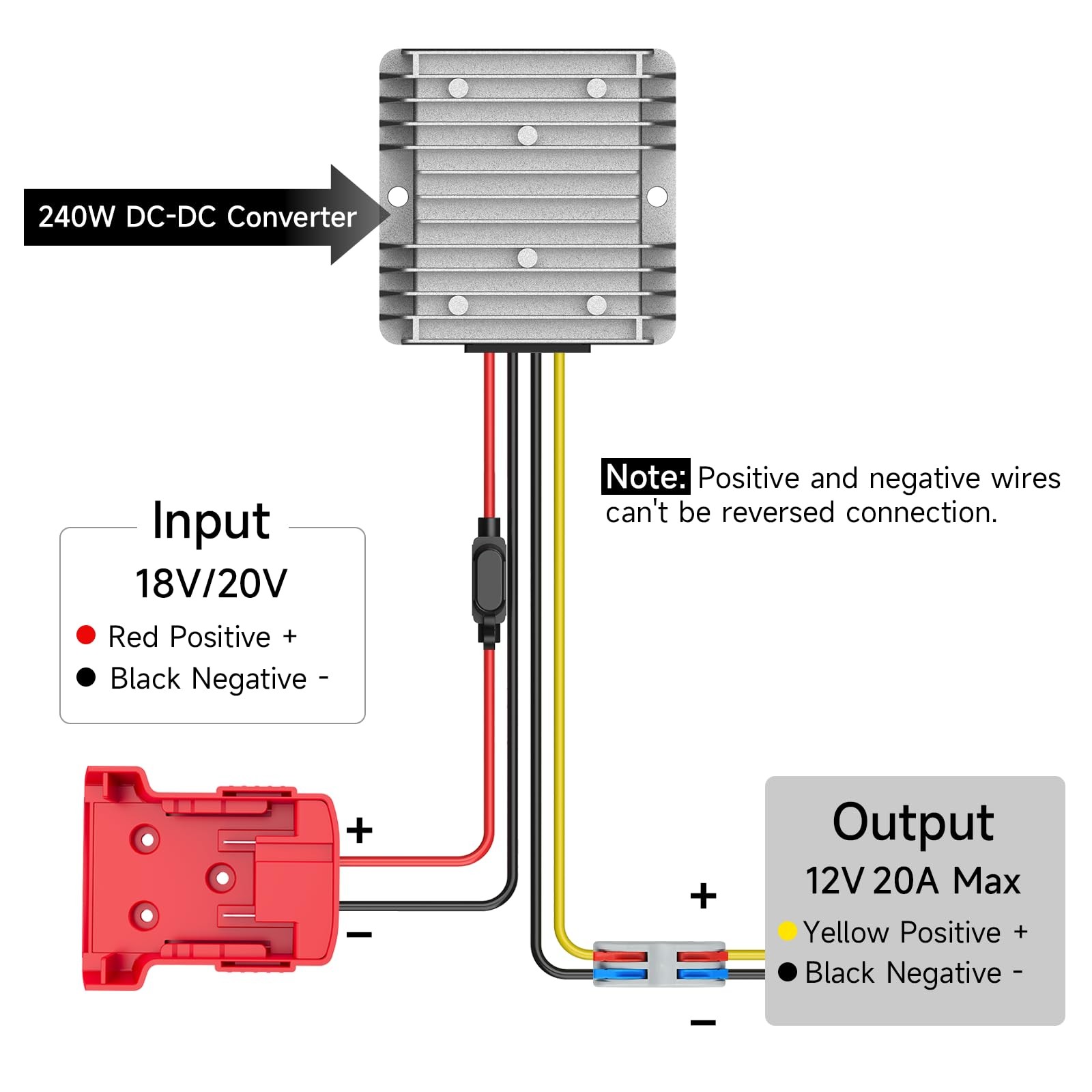 2 Pack 18v To 12v Step Down Converter Compatible With Mil-wau-kee 18v Battery