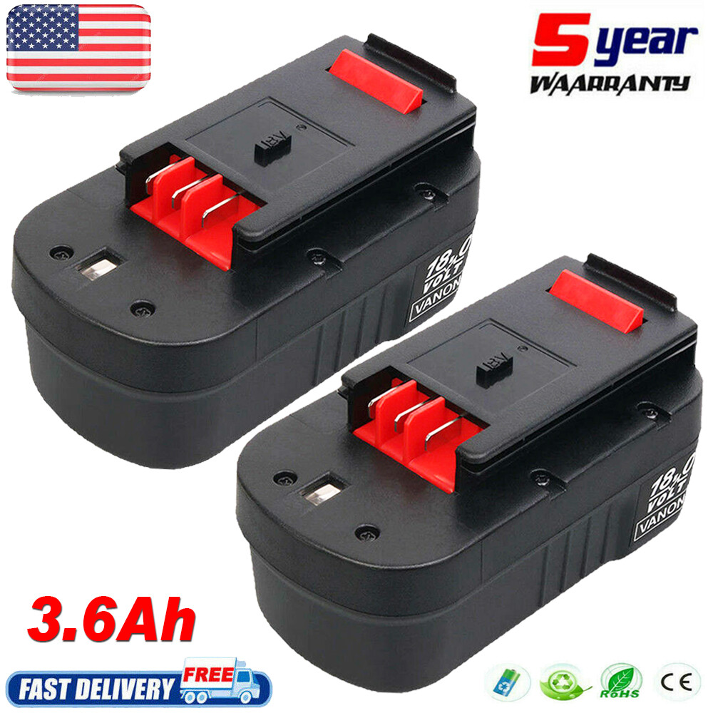 2 Pack 18V for Black and Decker HPB18 18 Volt 4.8Ah Battery HPB18-OPE 244760-00A
