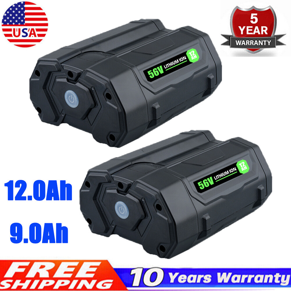 12.0Ah/9.6Ah Lithium-Ion Battery For EGO Power+ 56 Volt BA5600T BA2800T BA2800