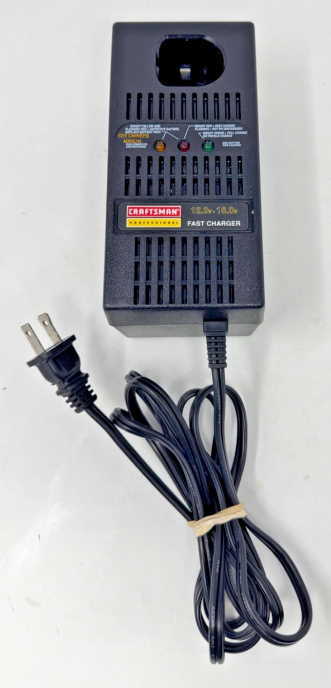 Craftsman Professional 12V-18V Battery Fast Charger Dual Charge 975208-001 Used