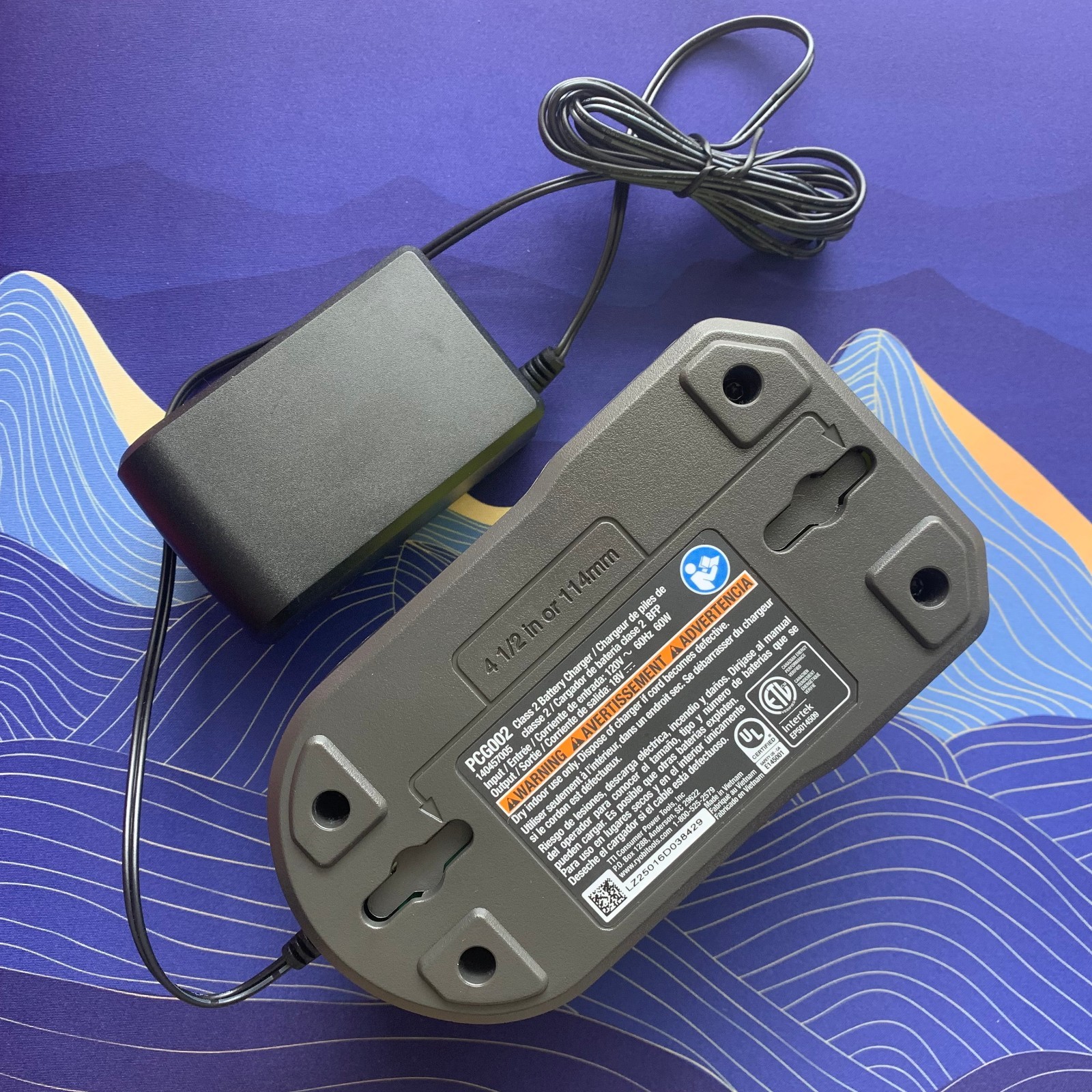 Genuine Ryobi PCG002 18V ONE+ Lithium-Ion Battery Charger, Open Box, Never Used