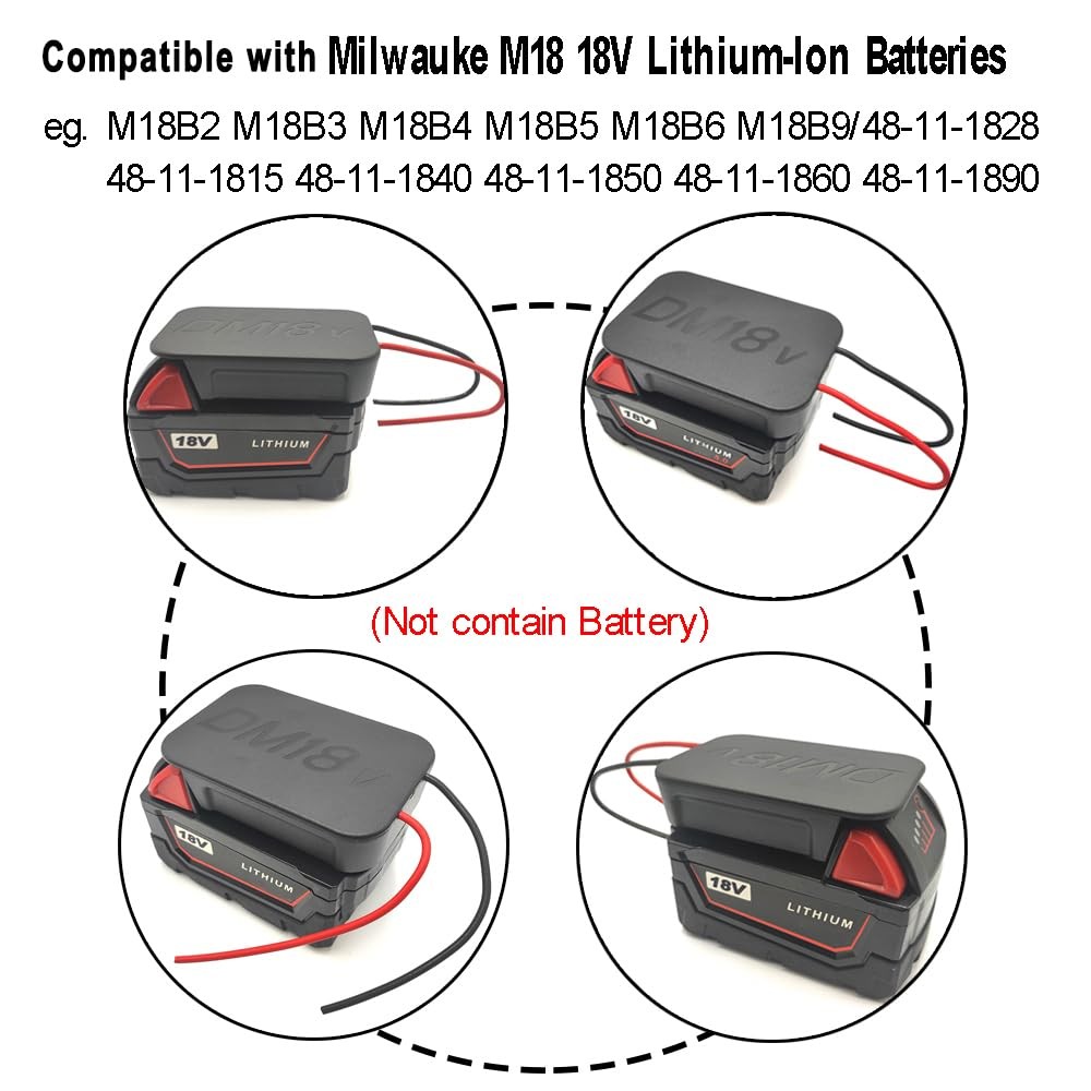 Qinizx Battery Adapter For Dewalt 18V/20V Max M18 18V Dm18V-Apt