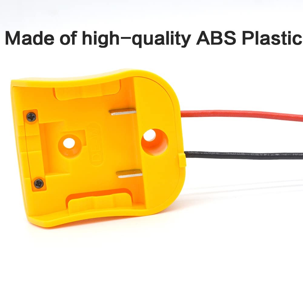 IRONFACE Adapter for DWALT 12v Max Battery with 30A Fuse, Power Yellow