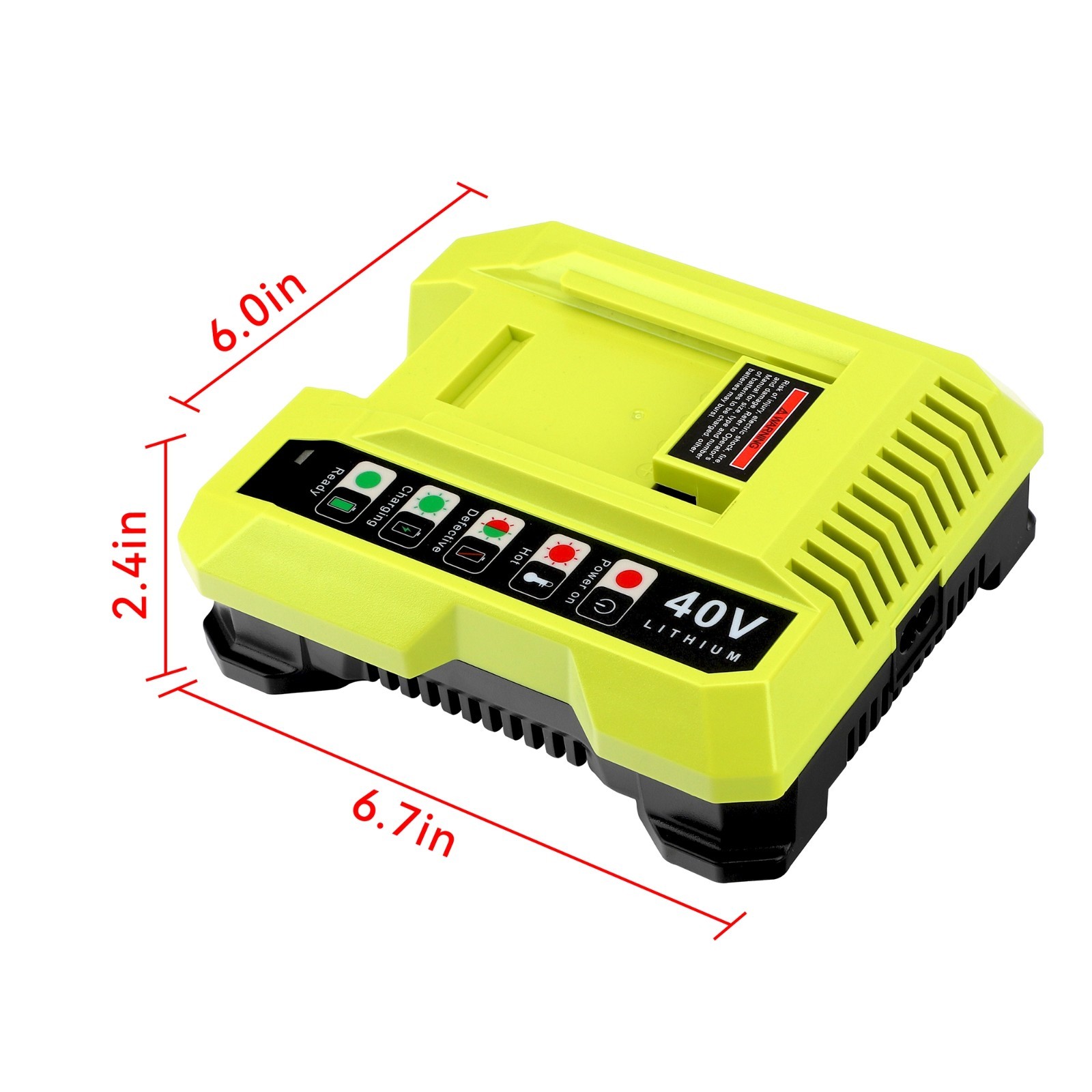 Rapid Battery Charger for Ryobi 40V Battery OP4050A OP4015 OP4026 OP4030 OP4040