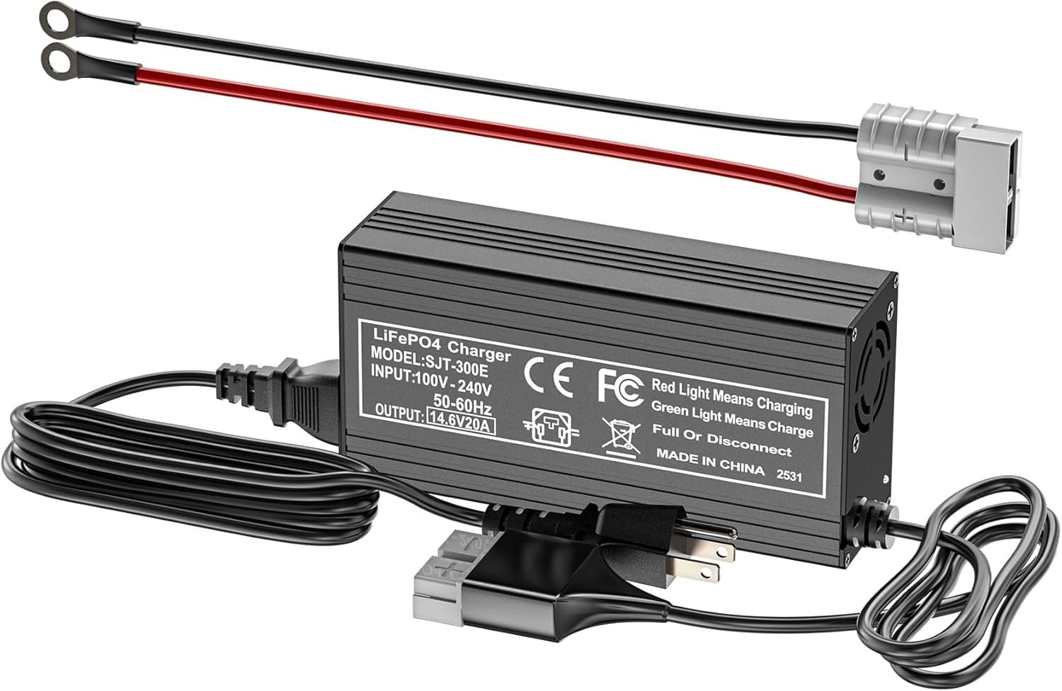 Automatic 14.6V LiFePO4 Battery Charger – Quick Connection for RV/Boat