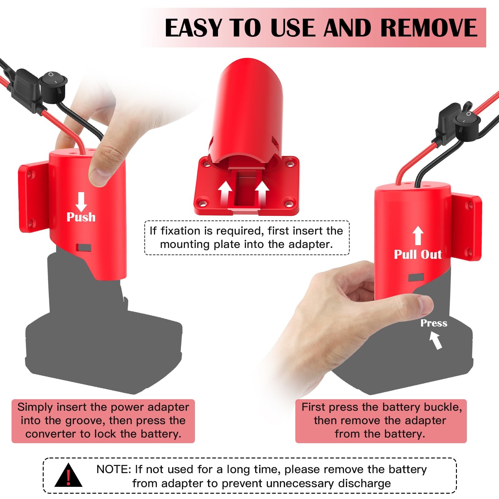 Tanheyin 12V Adapter For Power Wheel Adapter Compatible Milwaukee M12 Battery