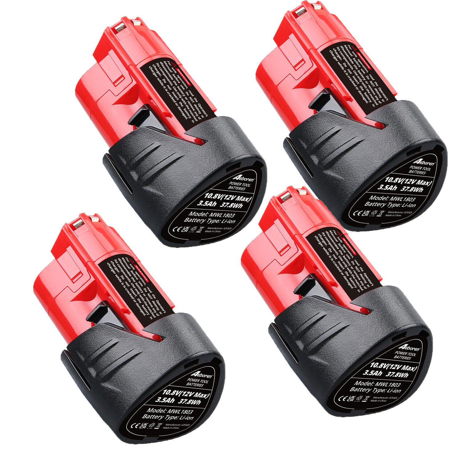 4X 3.5Ah For Milwaukee Battery For M12 Lithium Cordless 12V 48-11-2420 Capacity