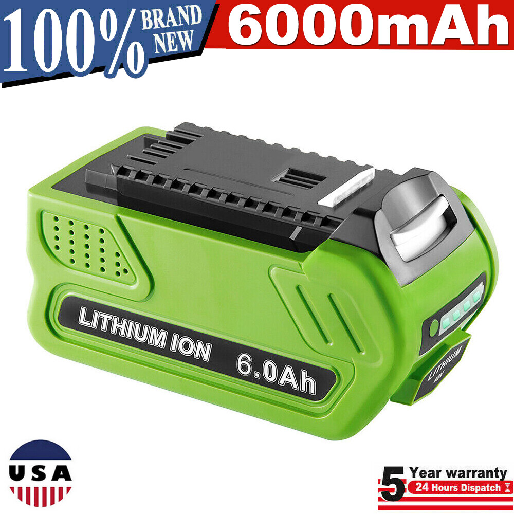 40V 6.0Ah For Greenworks G-MAX 40 Volt Lithium Battery 29472 29462 29252 20202