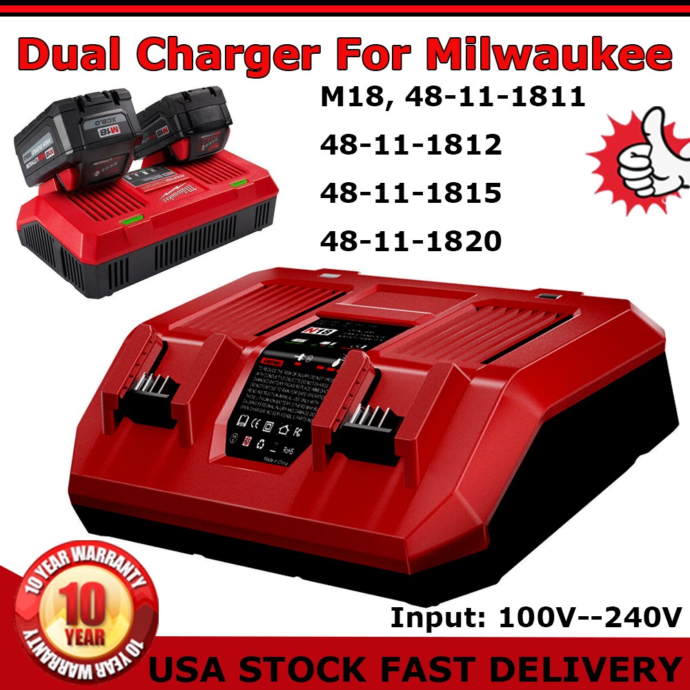 For Milwaukee 18V For M18 Battery For 18V M18 Lithium Battery Rapid Charger