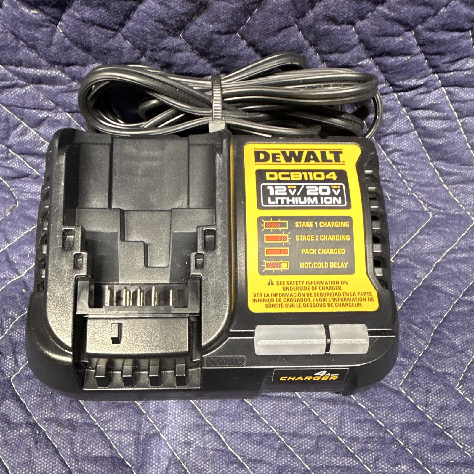 DEWALT DCB1104 Battery Charger Black for 12V 20V MAX Lithium-Ion Battery