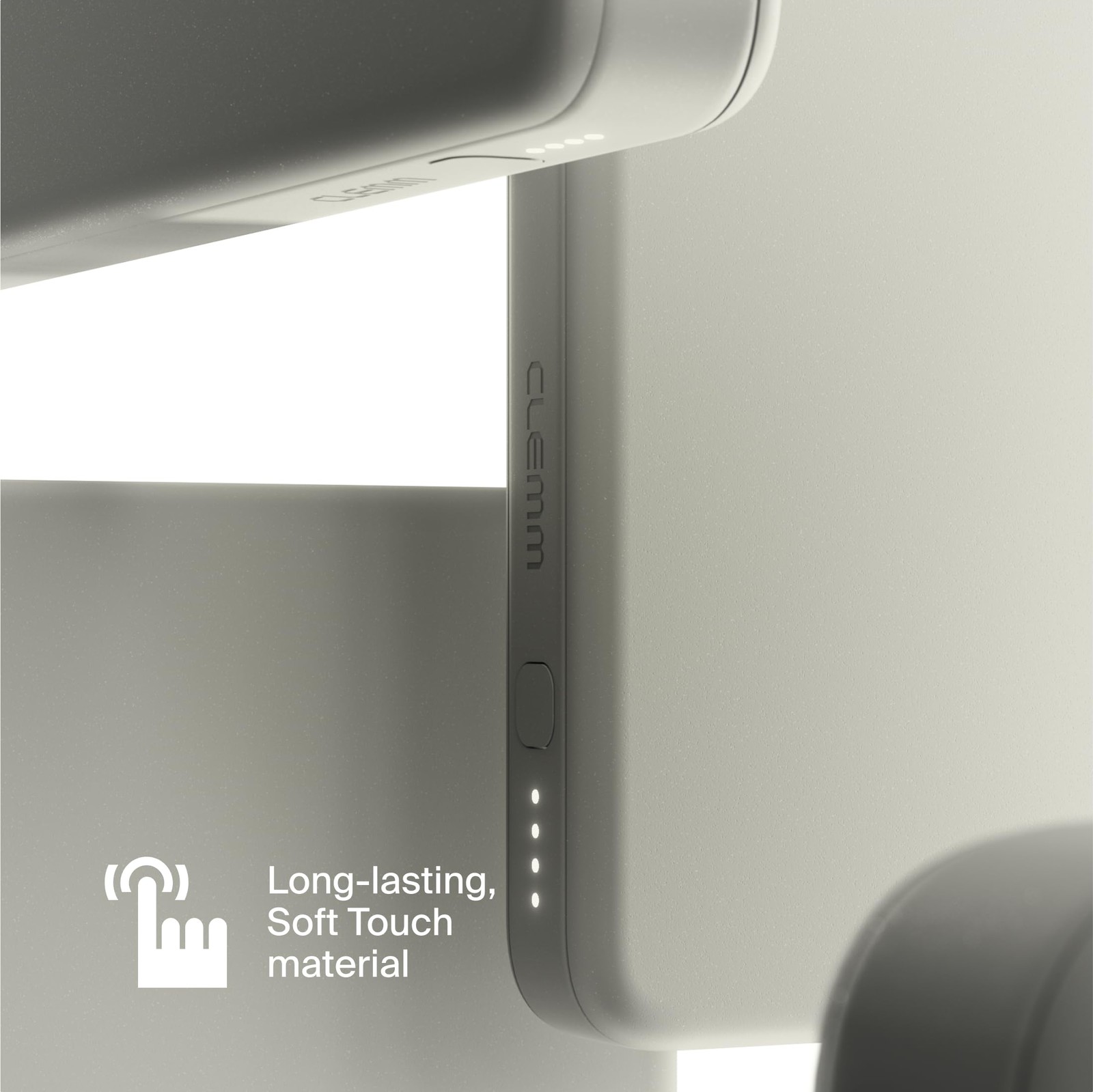 Clemm Portable Charger 10000Mah Dual Port Usb-A Usb-C Ivory