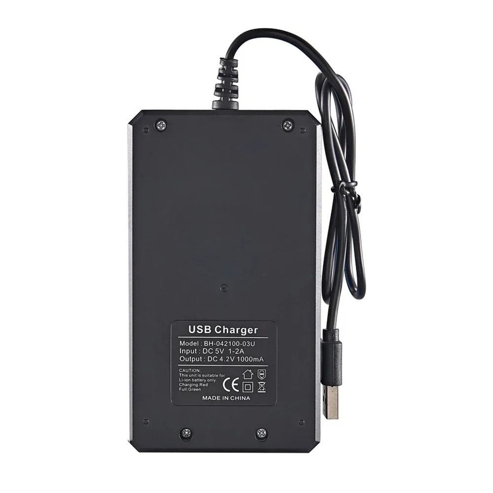 Smart 18650 Charger 3 Slots 4.2V Li-Ion Battery USB Independent Charging 18650 1
